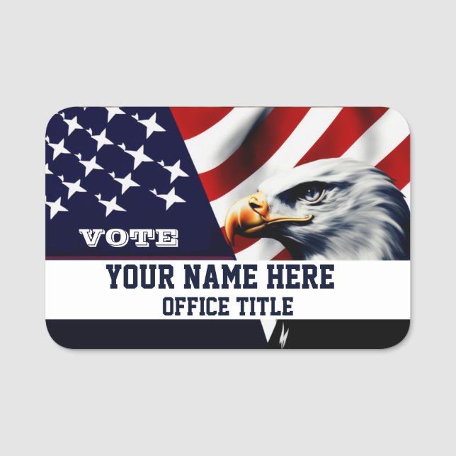 Porte-nom Custom Campaign Name Template (Devant)