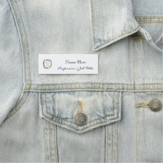Porte-nom Custom Company Logo Modern Elegant Black