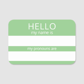 Porte-nom Custom HELLO Mon Nom Pronounouns Est Un Insigne