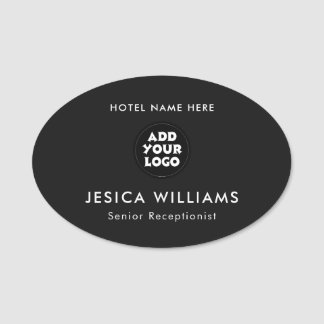 Porte-nom Custom Hotel Logo Name Tag with Job Title