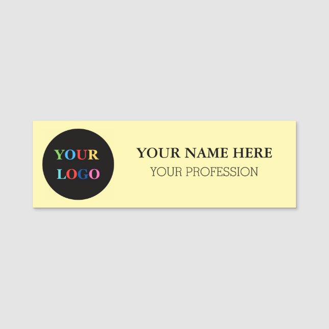 Porte-nom Custom Logo Employee magnetic and safety pin (Devant)