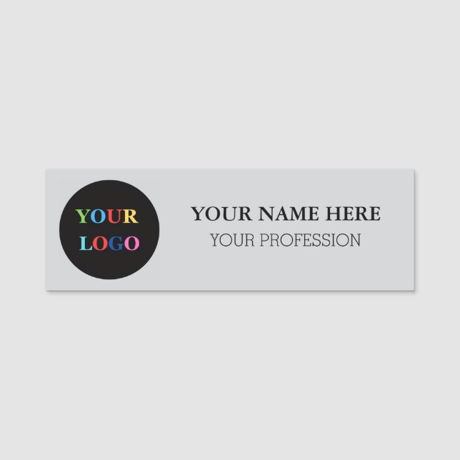 Porte-nom Custom Logo Employee magnetic and safety pin (Devant)