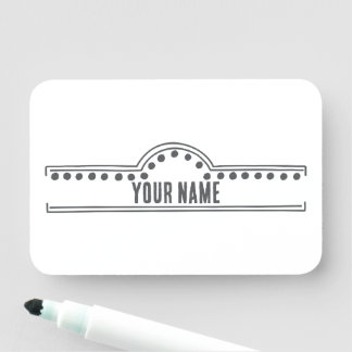Porte-nom Custom Name Tag – Doodle Arch