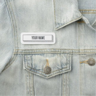 Porte-nom Custom Name Tag – Hand Drawn Label