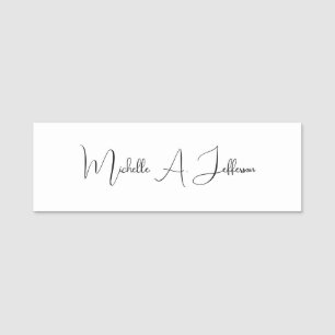 Porte-nom Cute Calligraphy Créative tendance Nom personnalis