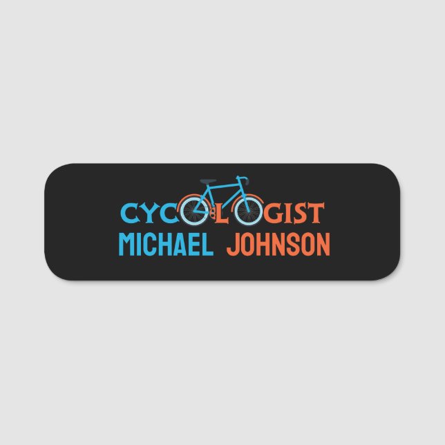 Porte-nom Cycologiste vélo Cyclisme Personnalisé (Devant)