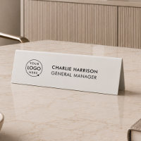 Porte-nom de table | Plaque de nom double face ave