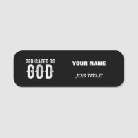 DÉDIÉ À DIEU COOL PERSONNALISABLE TEXTE BLANC