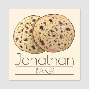 Porte-nom Délicieux Garlic Naan Pain Flatpain Indien Baker