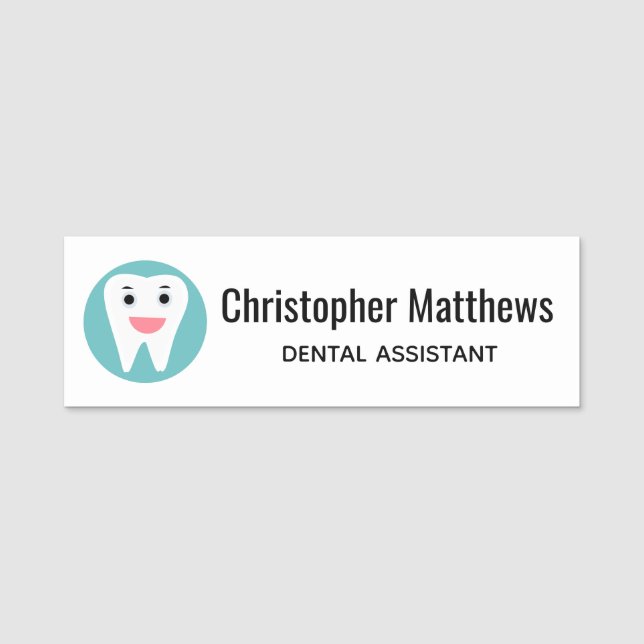 Porte-nom Dental Assistant Dentiste Bureau personnalisé (Devant)