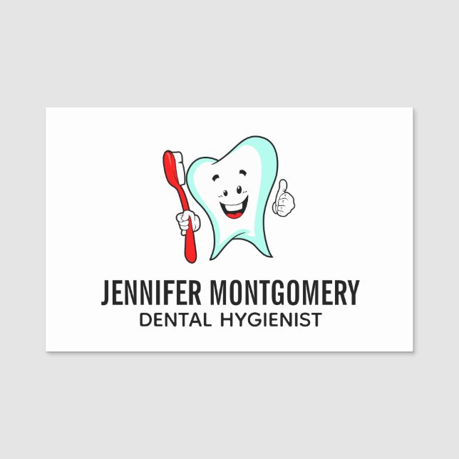 Porte-nom Dental Care Happy Tooth (Devant)