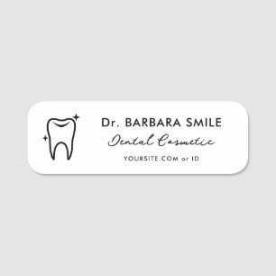 Porte-nom Dentiste dentaire minimale Cosmétique Nettoyer den