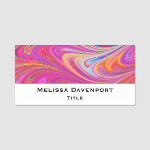 Porte-nom Design Super rose Orange