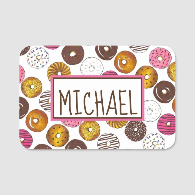 Porte-nom Dizaines de beignes Petit-déjeuner Doughnut pâtiss (Devant)