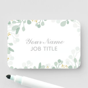 Porte-nom do-it-yourself Feuilles de rectangle