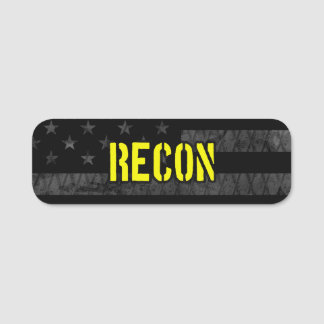 Porte-nom Drapeau américain Recon tamisé