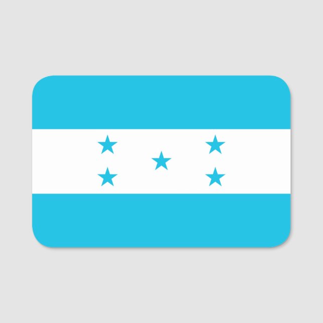 Porte-nom Drapeau patriotique avec drapeau du Honduras (Devant)