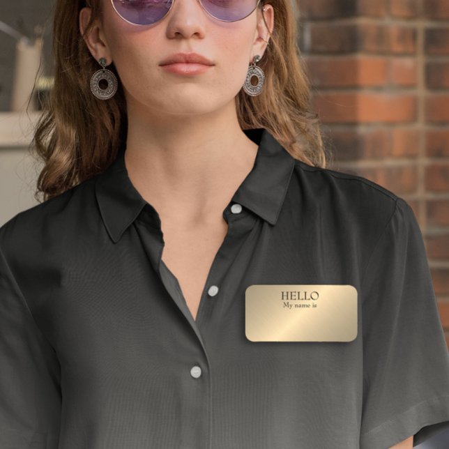 Porte-nom Effacement sec Réutilisable Bonjour Brossé Revêtem (Créateur téléchargé)