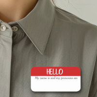 Effacer sec Bonjour Personnalisable Pronoun réutil