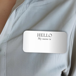 Porte-nom Effacer sec Réutilisable Hello Silver