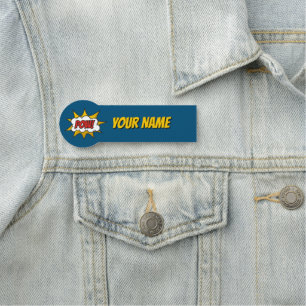 Porte-nom Effet audio comique Pow
