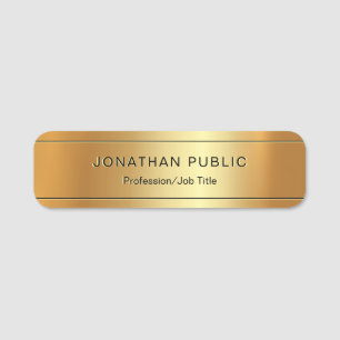 Porte-nom Effet professionnel Elegant Modèle Gold Emboss