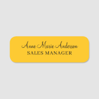 Porte-nom Elegant Black Gold Professional Name 