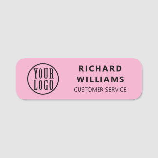 Porte-nom Elegant custom Logo Employee magnetic, safety pin