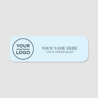 Porte-nom Elegant custom Logo Employee magnetic, safety pin
