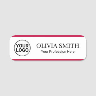 Porte-nom Elegant Custom Logo Employee Name Profession