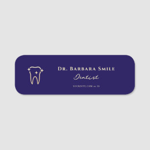 Porte-nom Elégant dentiste dentaire foncé clinique dentaire