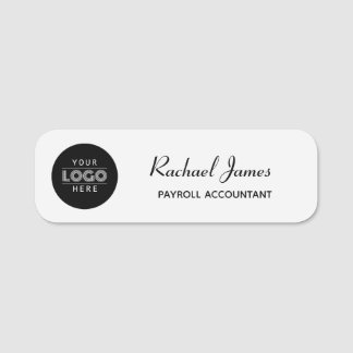 Porte-nom Élégant logo d'entreprise blanc personnalisé Nom d
