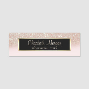 Porte-nom Élégant Moderne de Style, Cadre, Paillettes Ombré