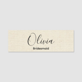 Porte-nom Élégant Monogramme moderne Mariage Bridesmaid