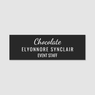 Porte-nom Élégant Personnel de l'événement au Chocolat Minim