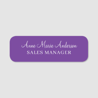 Porte-nom Elegant Purple Professional Name 