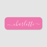 Élégant Script Nom moderne Personnalisé Hot Rose