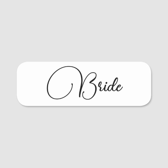 Porte-nom Élégante Calligraphie Bride Bachelorette Party (Devant)