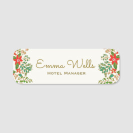 Porte-nom Employé de la couronne de Noël