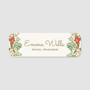 Porte-nom Employé de la couronne de Noël