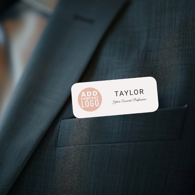 Porte-nom Employé de l'entreprise du logo d'entreprise perso (Business Logo Employees Conference Attendees Name Tag)