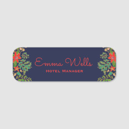 Porte-nom Employé de Noël Poinsettia
