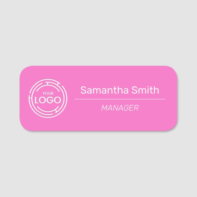 Porte-nom Employé du logo de l'entreprise (Devant)