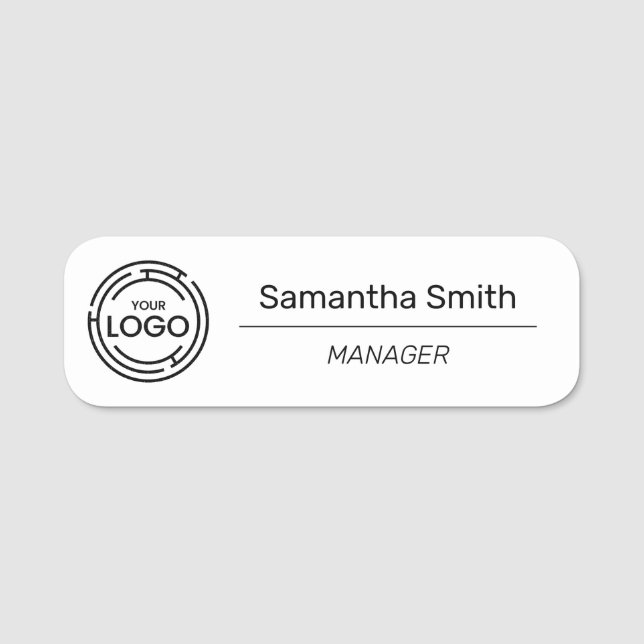 Porte-nom Employé du logo de l'entreprise (Devant)