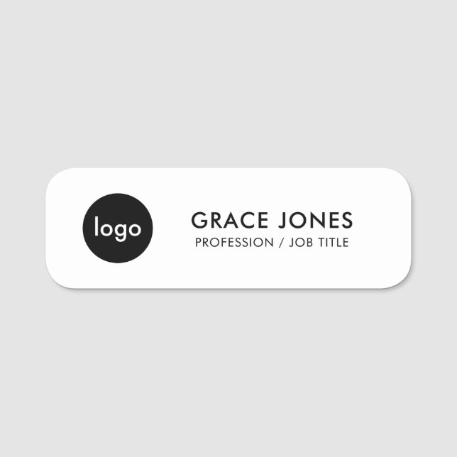 Porte-nom Employé du logo de l'entreprise (Devant)