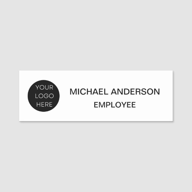 Porte-nom Employé du logo personnalisé (Devant)