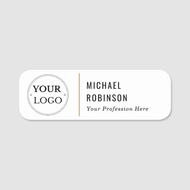 Porte-nom Employé professionnel du logo de l'entreprise (Devant)