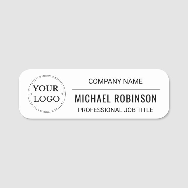 Porte-nom Employé professionnel du logo de l'entreprise (Devant)