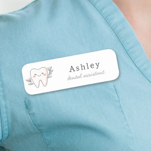 Porte-nom Employée mignonne du cabinet dentaire