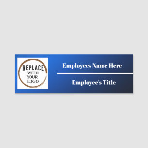 Porte-nom Employés audacieux de l'entreprise bleue